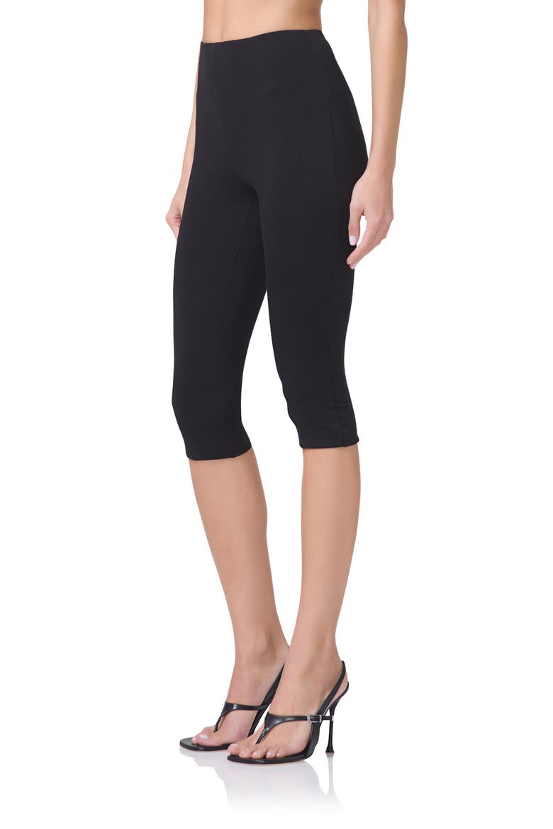 Ettie High Waist Capri Pants, Alternate, color, NOIR