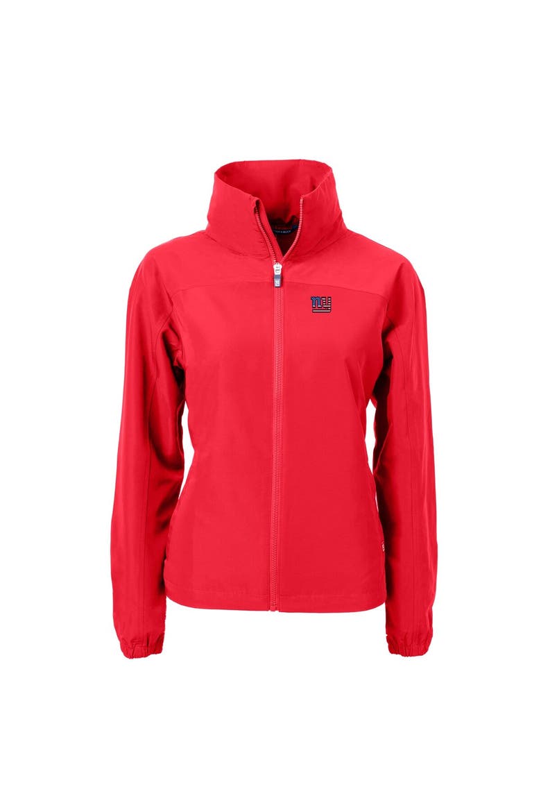 Women's Cutter & Buck Red New York Giants Charter Eco Recycled Full-Zip Jacket, Alternate, color, Red