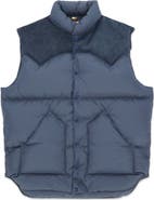 Fortela Down Vest with Suede Yoke
