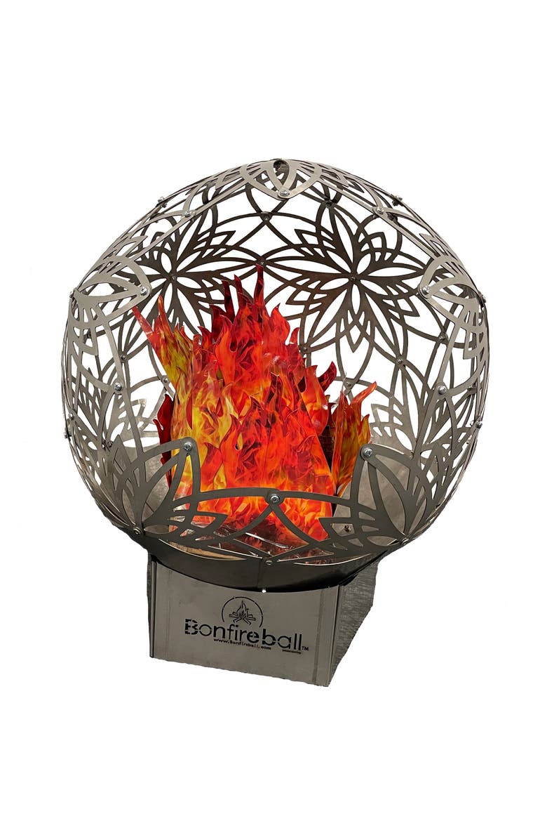 Bonfireball 24" Fire Pit Lotus Base & Cover, Main, color, Multicolored