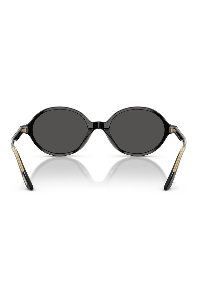 54mm Oval Sunglasses, Alternate, color, BLACK