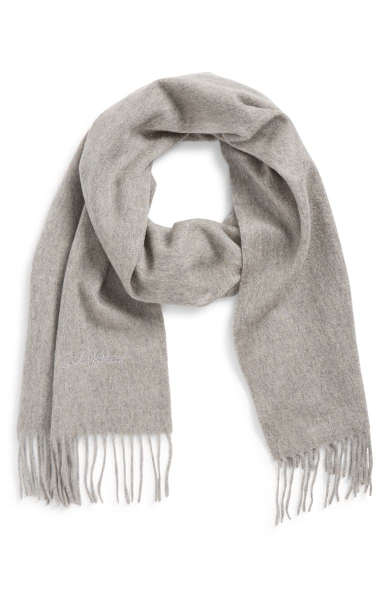 Lost Pattern Lost in Warmth Cashmere Scarf, Main, color, Grey
