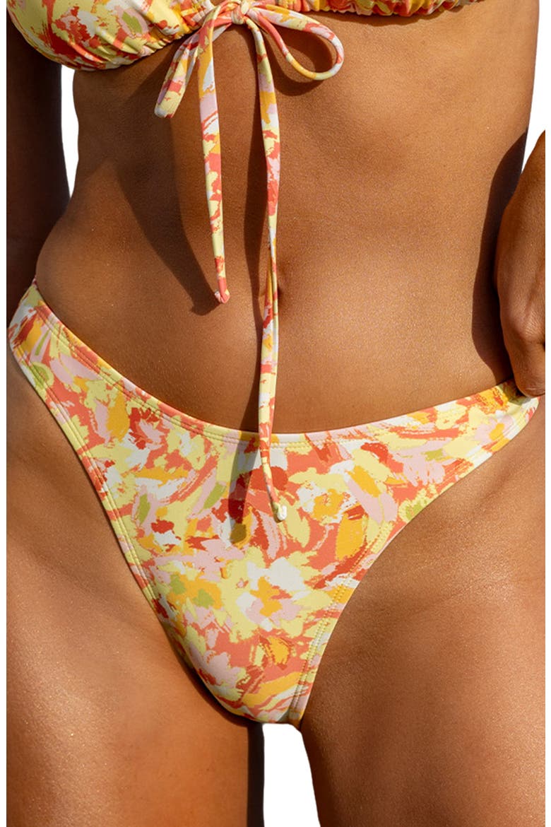 Print Bikini Bottoms, Main, color, YELLOW MULTI