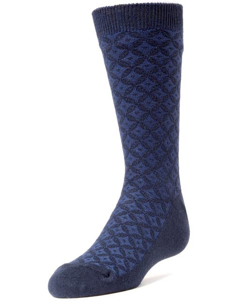 Diamonds and Dots Crew Socks (Big Kid)