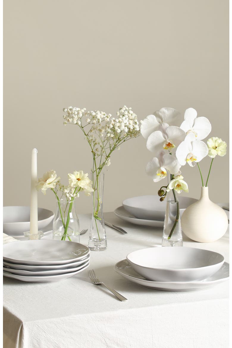 Harper Stoneware 12-Piece Dinnerware Set, Alternate, color, White