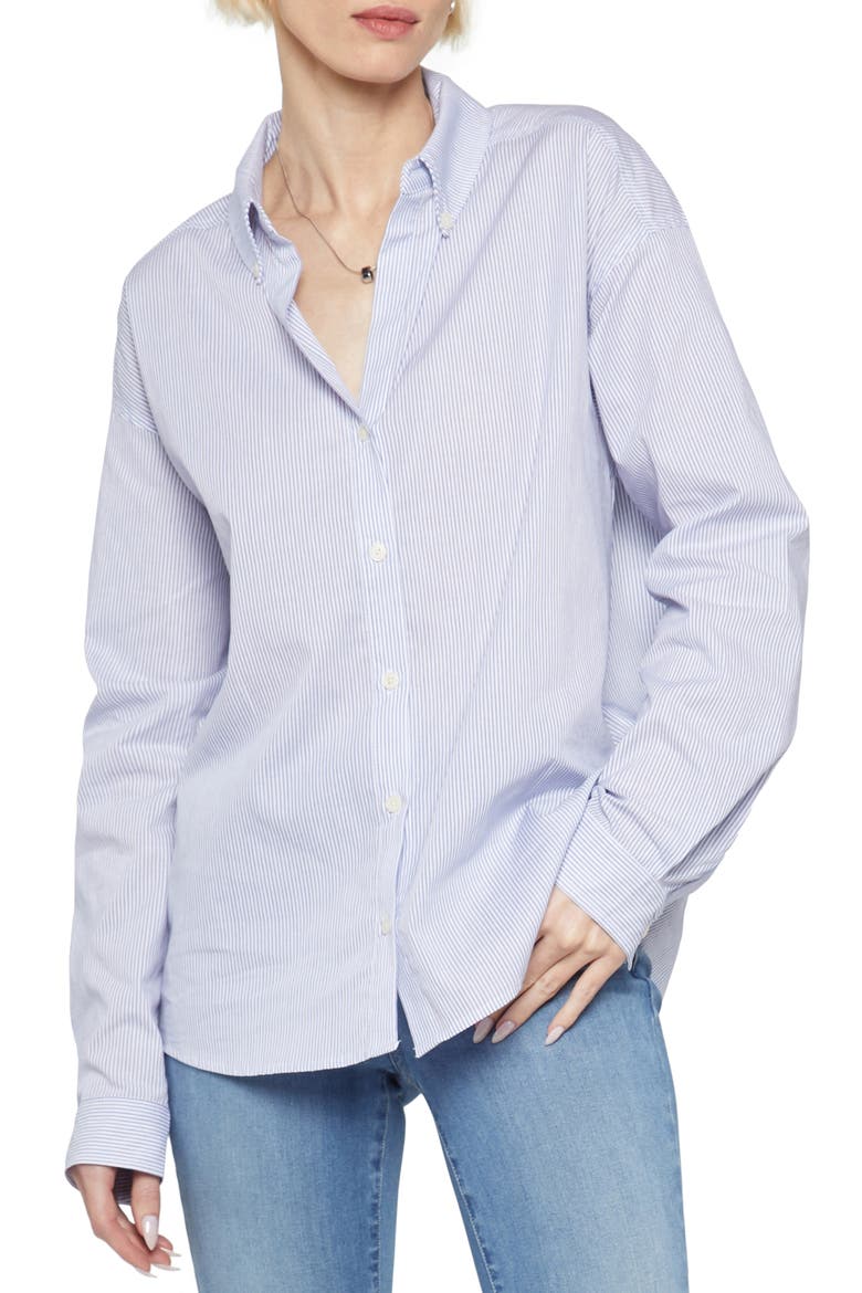Stevie Stripe Button-Down Shirt, Main, color, BLUESTRIPE