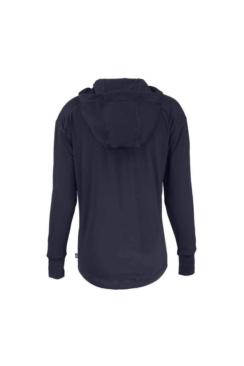 Women's Cutter & Buck  Navy Washington Commanders  Daybreak Eco Recycled Half-Zip Hoodie, Alternate, color, Navy