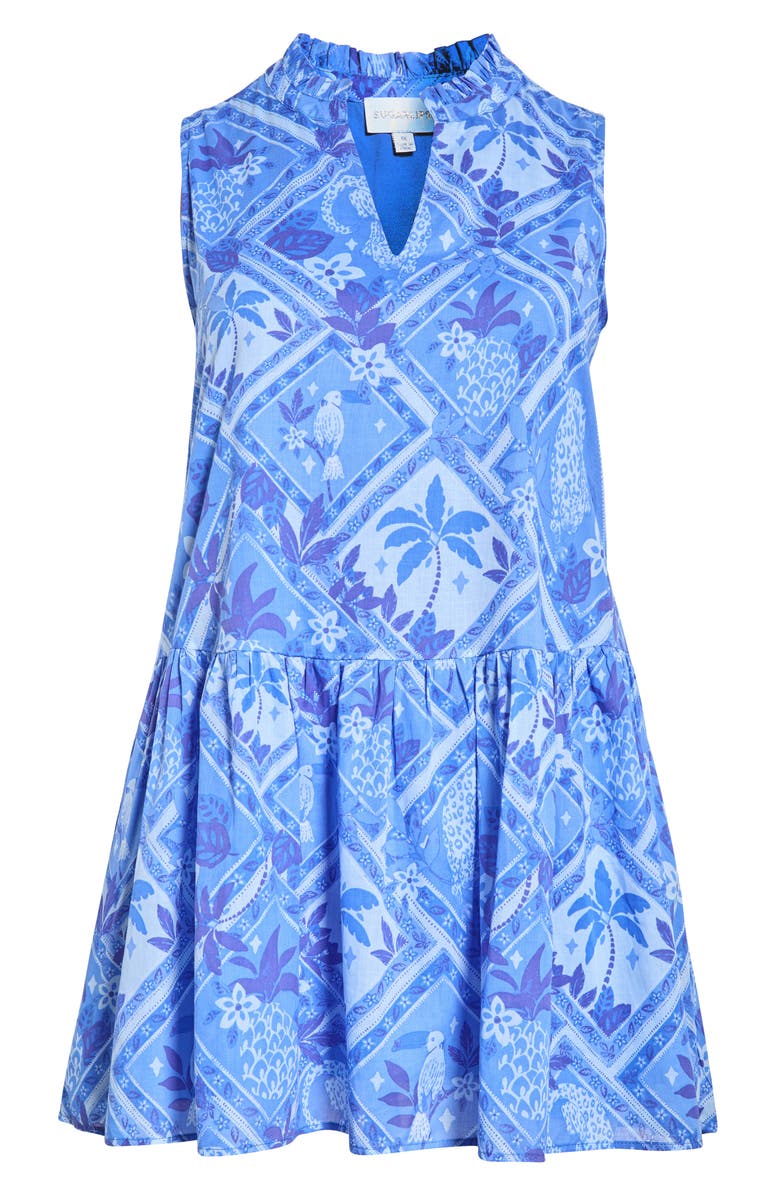 SUGARLIPS Kaidy Tropical Print Sleeveless Dress, Main, color, 