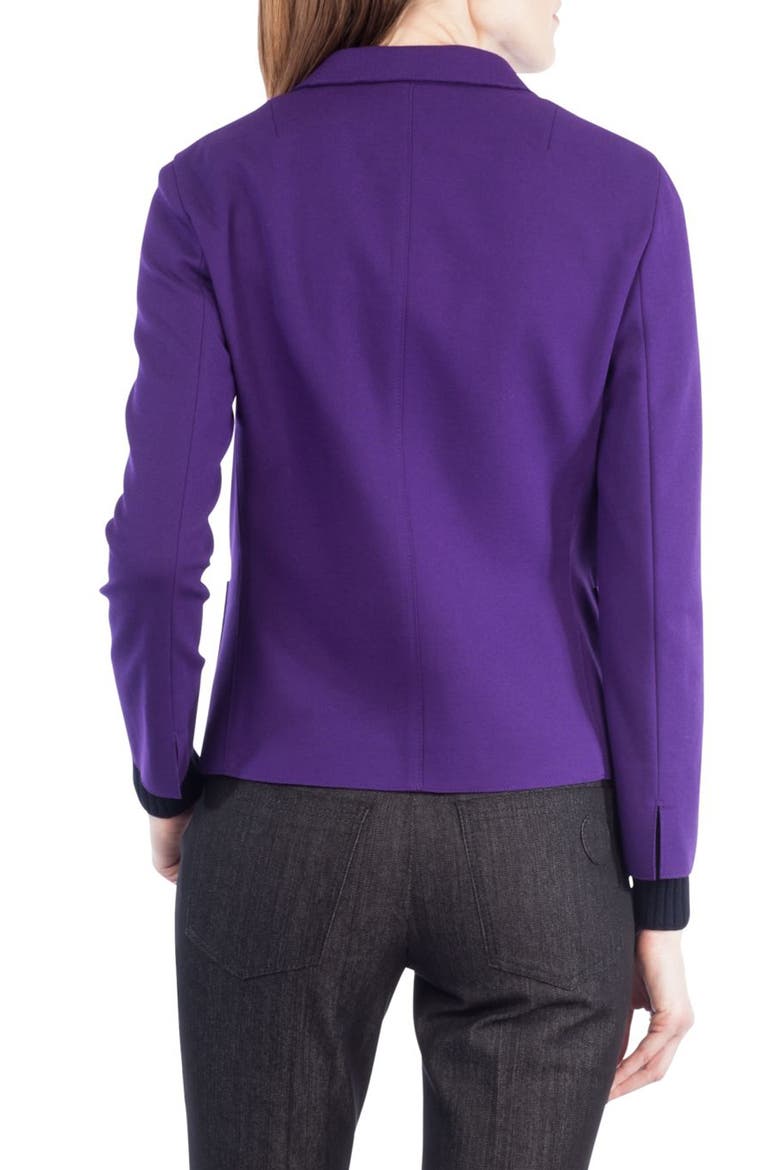 Crop Jersey Blazer, Alternate, color, INDIGO PURPLE