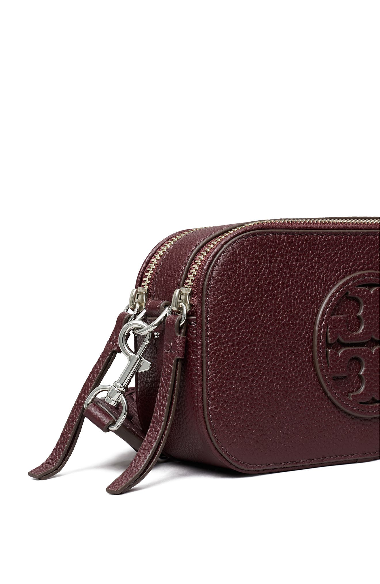 Mini Miller Leather Crossbody Bag, Alternate, color, DARK CARMINE