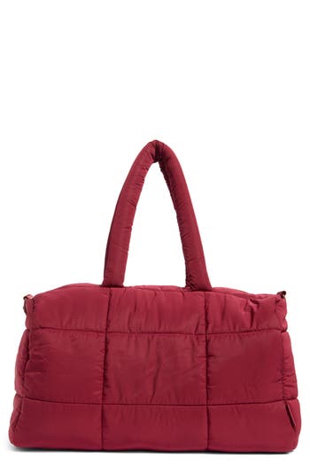 Mytagalongs Cloud Duffle Bag In Burgundy