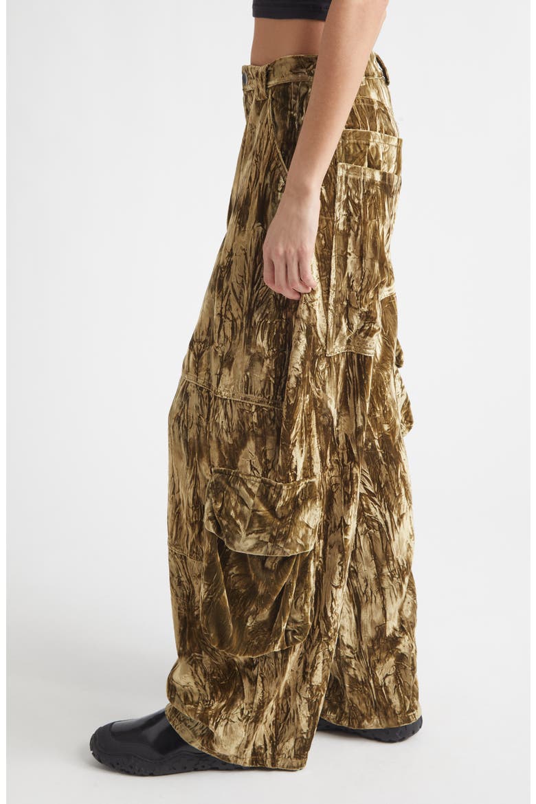 Wide Leg Cargo Pants, Alternate, color, MOSS