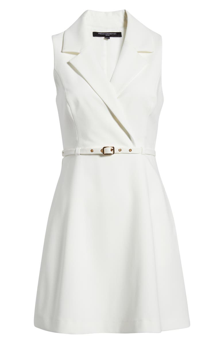 French Connection Azra Belted Sleeveless Twill Minidress, Alternate, color, Summer White