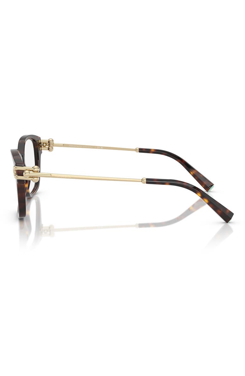 Tiffany & Co. 53mm Butterfly Optical Glasses, Alternate, color, Havana / Demo Lens