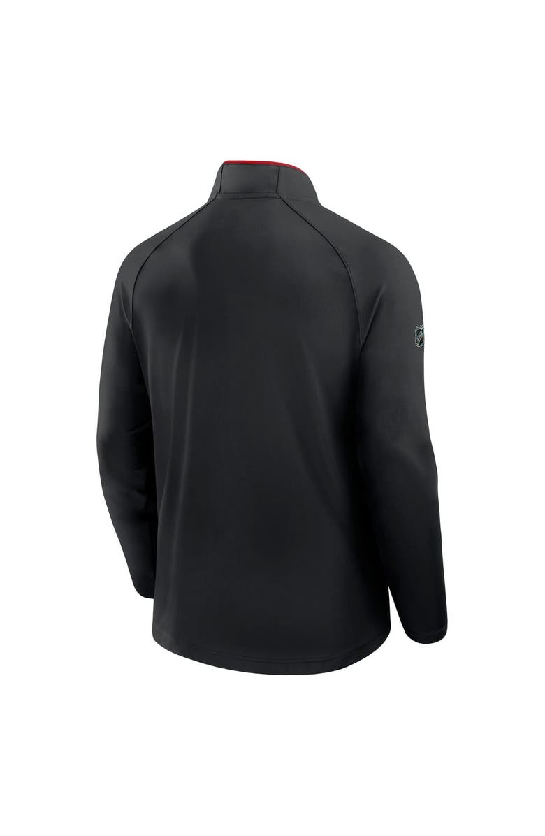 FANATICS Men's Fanatics Black Detroit Red Wings Authentic Pro Rink Training Quarter-Zip Pullover, Alternate, color, Black