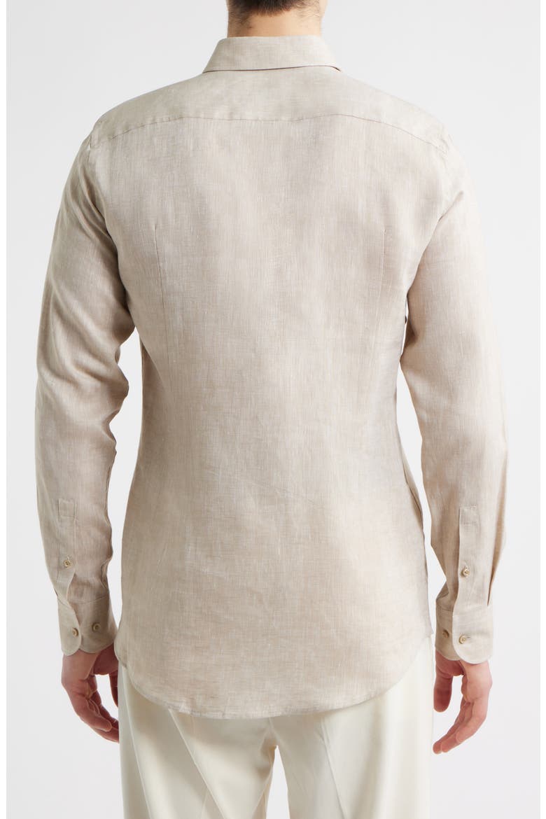 Hank Slim Fit Slub Linen Button-Up Shirt, Alternate, color, LT BGE