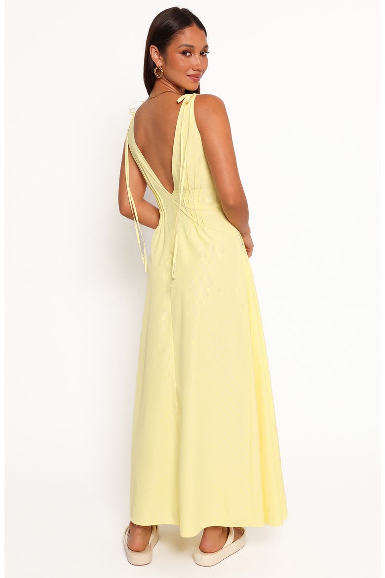 Jayne Pinstripe Maxi Dress, Alternate, color, YELLOW STRIPE