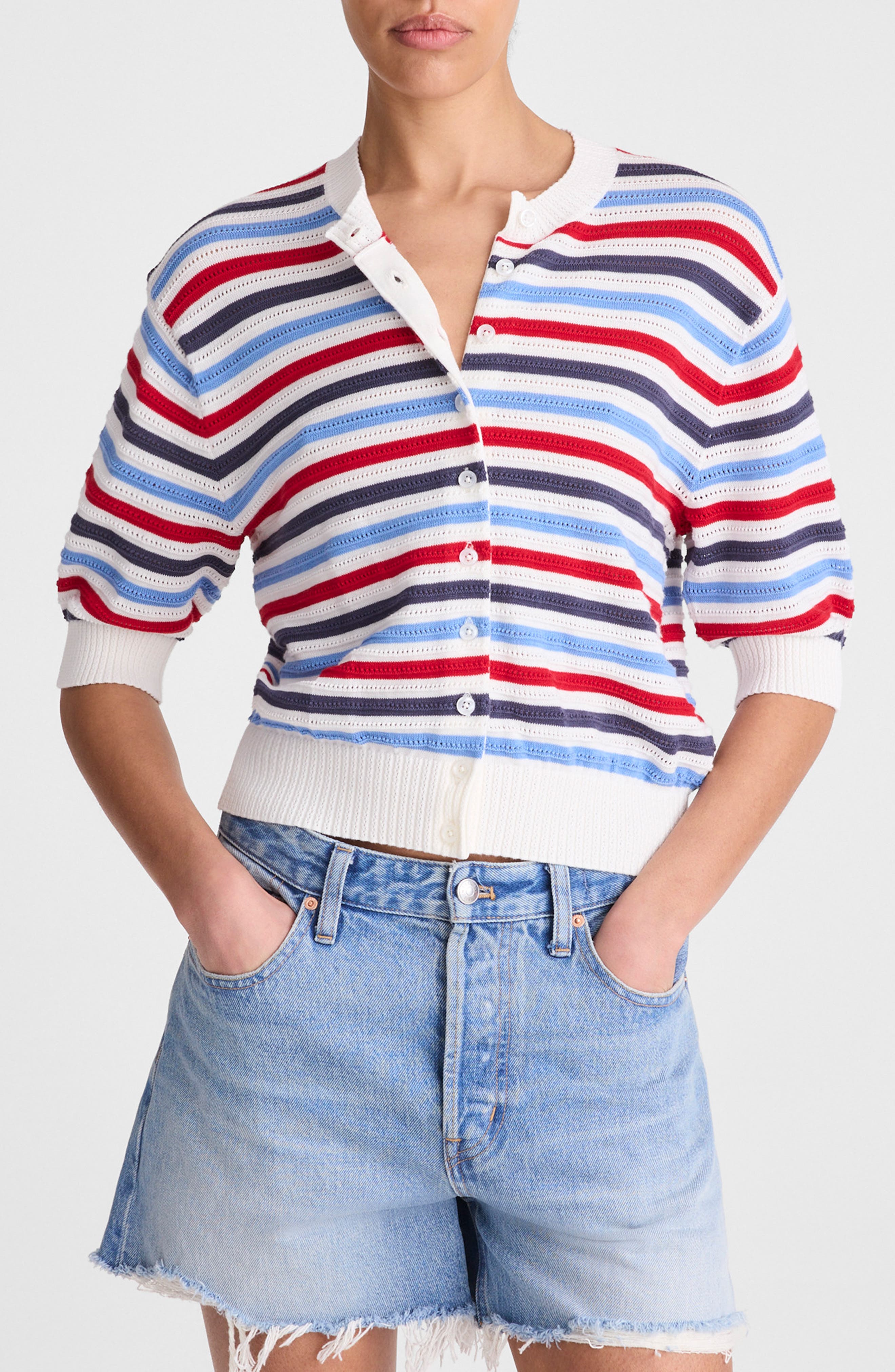 selected IVORY POP COLOR MULTI STRIPE