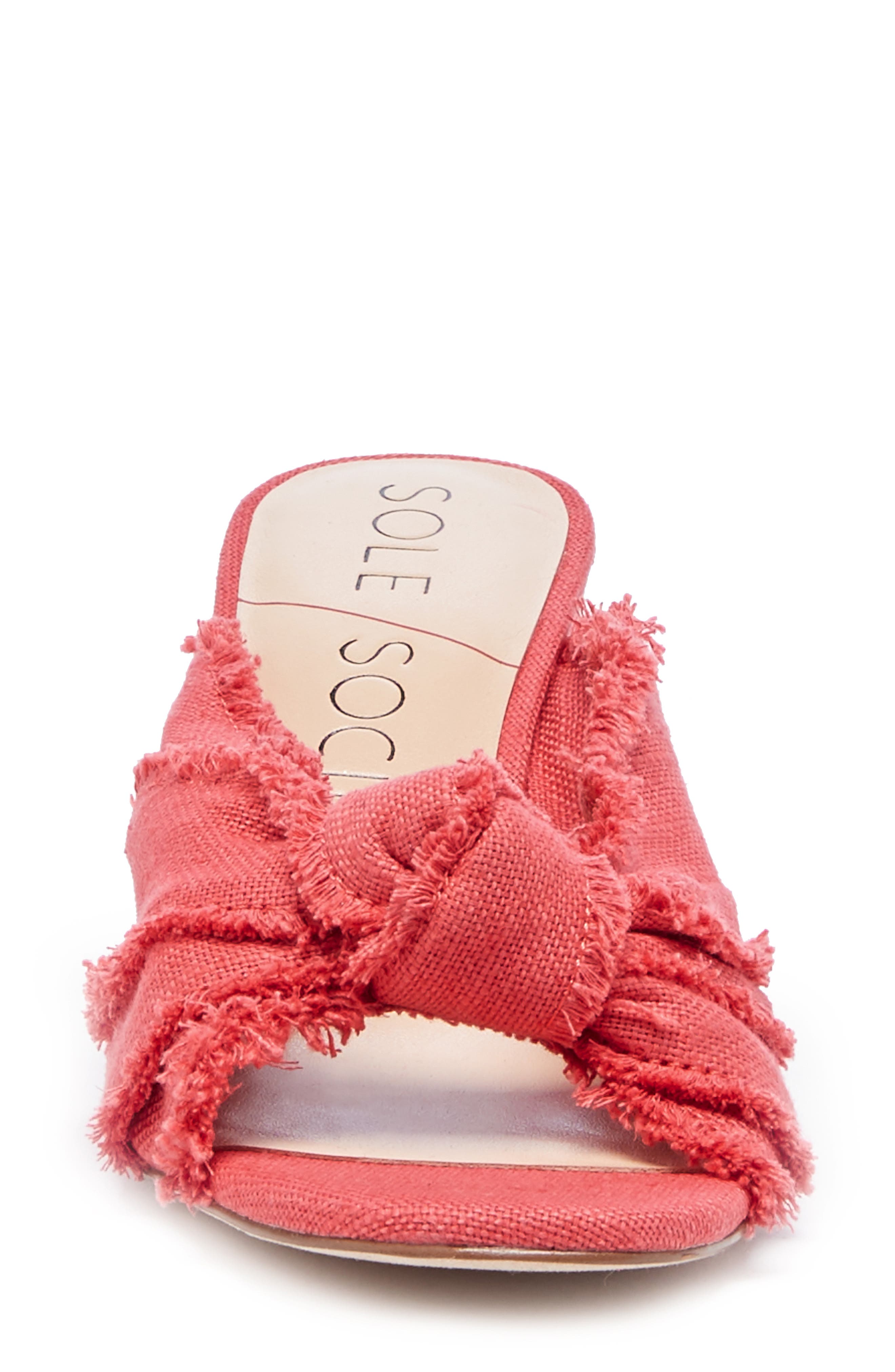 Smerah Espdarille Wedge Slide Sandal, Alternate, color, CORAL REEF SUEDE