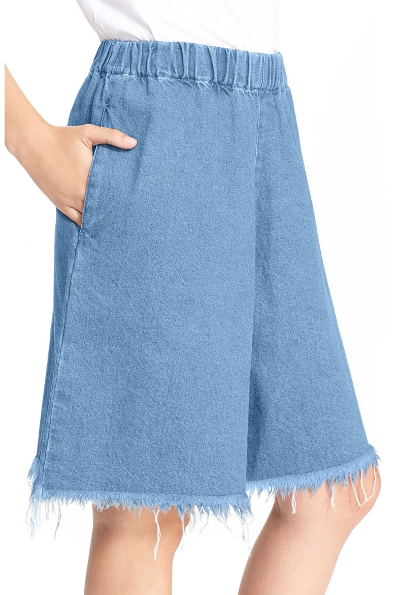 Marques'Almeida Denim Shorts, Alternate, color, MID BLUE