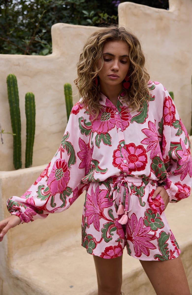 Talisman the Label Hazel Floral Print Button Up Shirt, Alternate, color, 