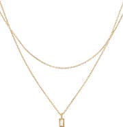 Bearfruit Jewelry Sterling Silver 18k Gold Plated Elayna Layered Necklace Delicate
