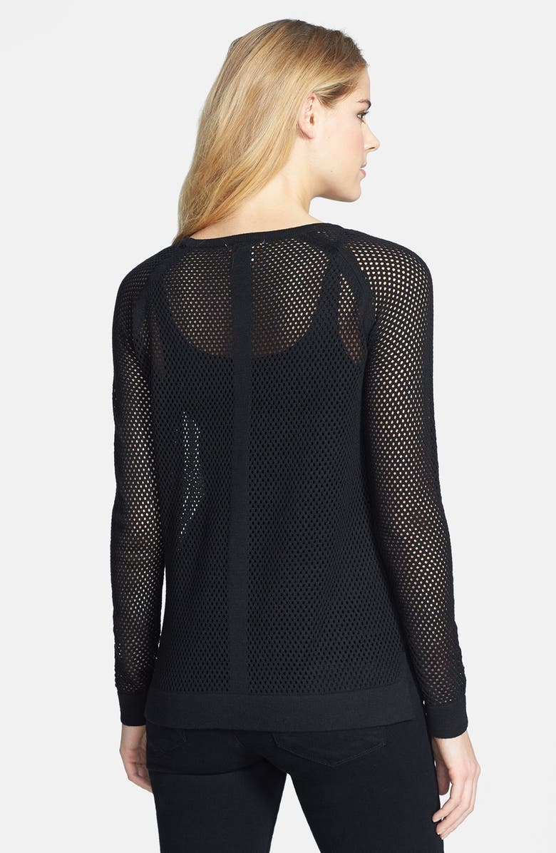 Sweet Romeo Open Stitch Mesh Sweater, Alternate, color, 