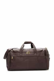 DAVID KING AND CO Extra Large Multi Pocket Leather Duffle Bag