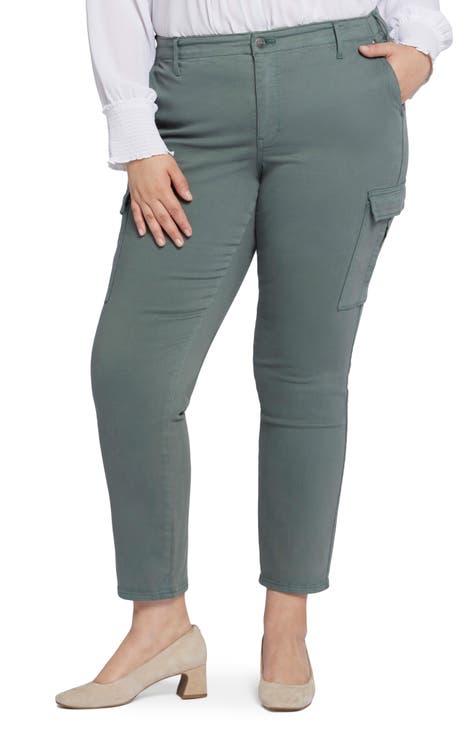 Sheri Hollywood Waist Slim Cargo Jeans (Plus Size)