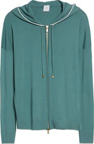 Eleventy Avalon Travel Merino Wool Full Zip Hoodie