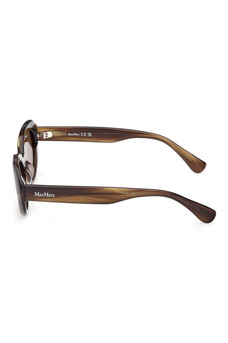 53mm Oval Sunglasses, Alternate, color, BROWN OLIVE PALLADIUM / BROWN