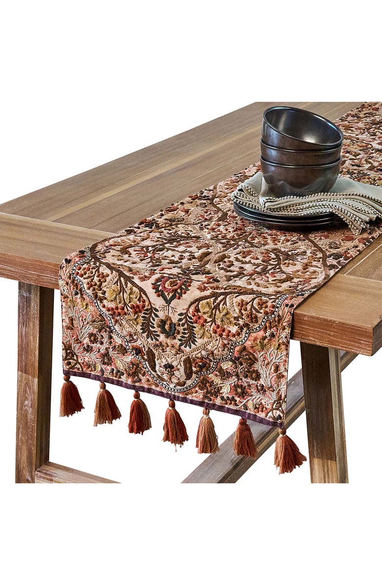 Juliska Willa Table Runner, Alternate, color, Amber