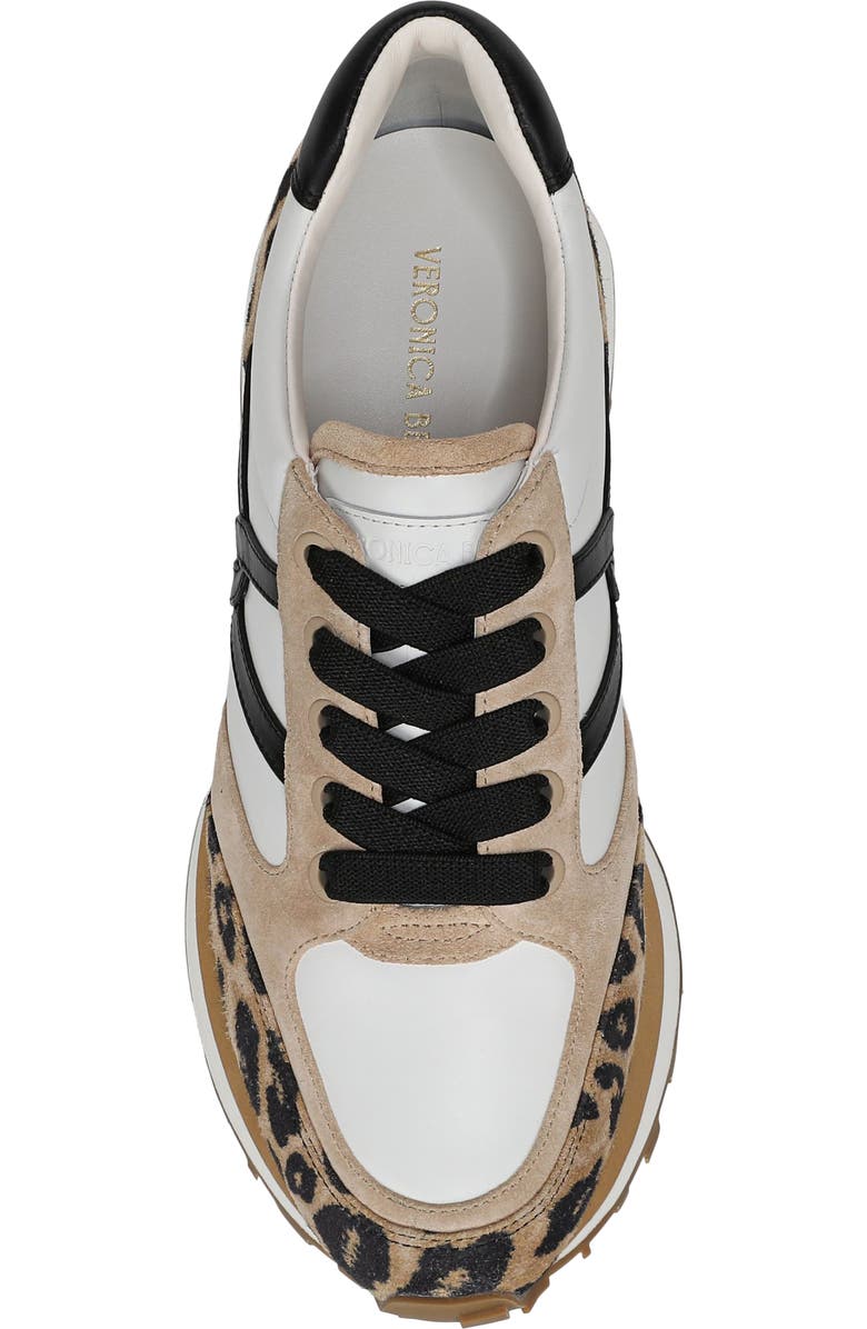Veronica Beard Valentina Leopard Contrast Sneaker, Alternate, color, Leopard/ Sand/ Black
