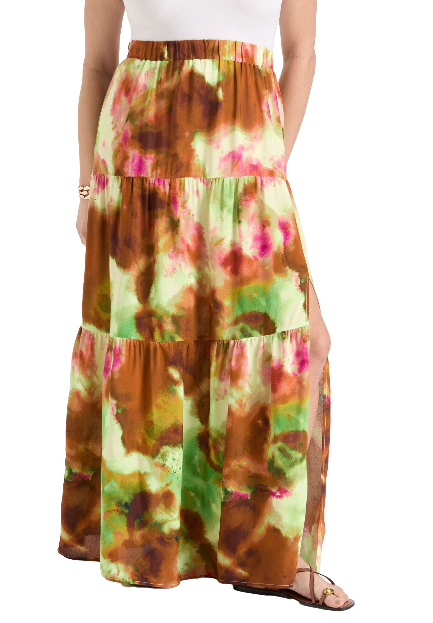 High-Slit Maxi Skirt