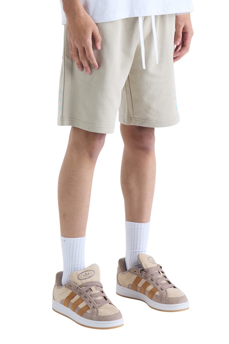 Us Against Time Fleece Drawstring Shorts, Alternate, color, SMOKEY GREY