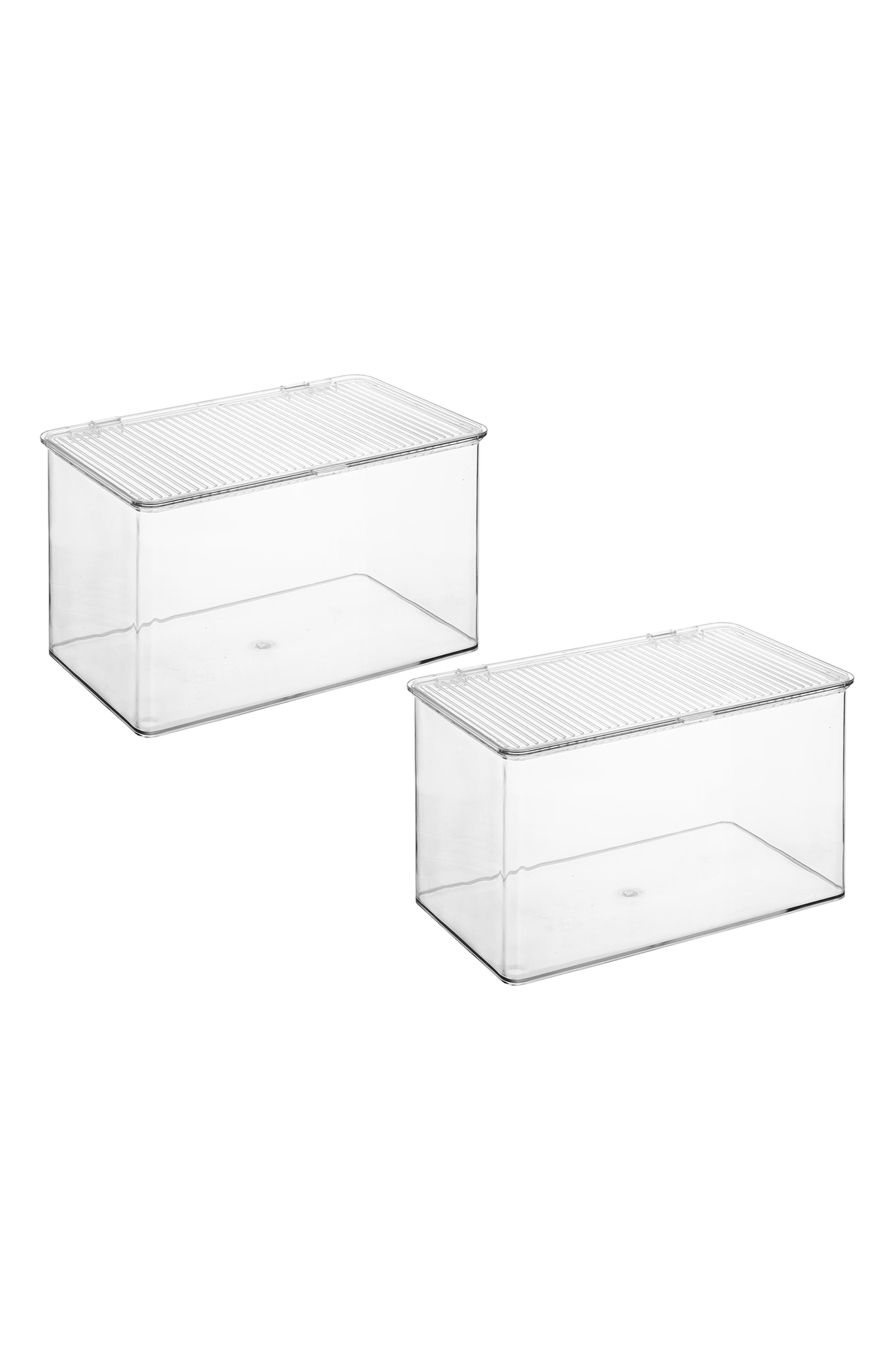 SORBUS Large 2-Pack Storage Bins with Lids