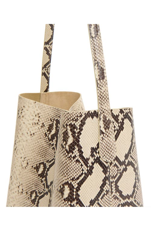 Mansur Gavriel Everyday Cabas Snakeskin Embossed Leather Tote In Multi