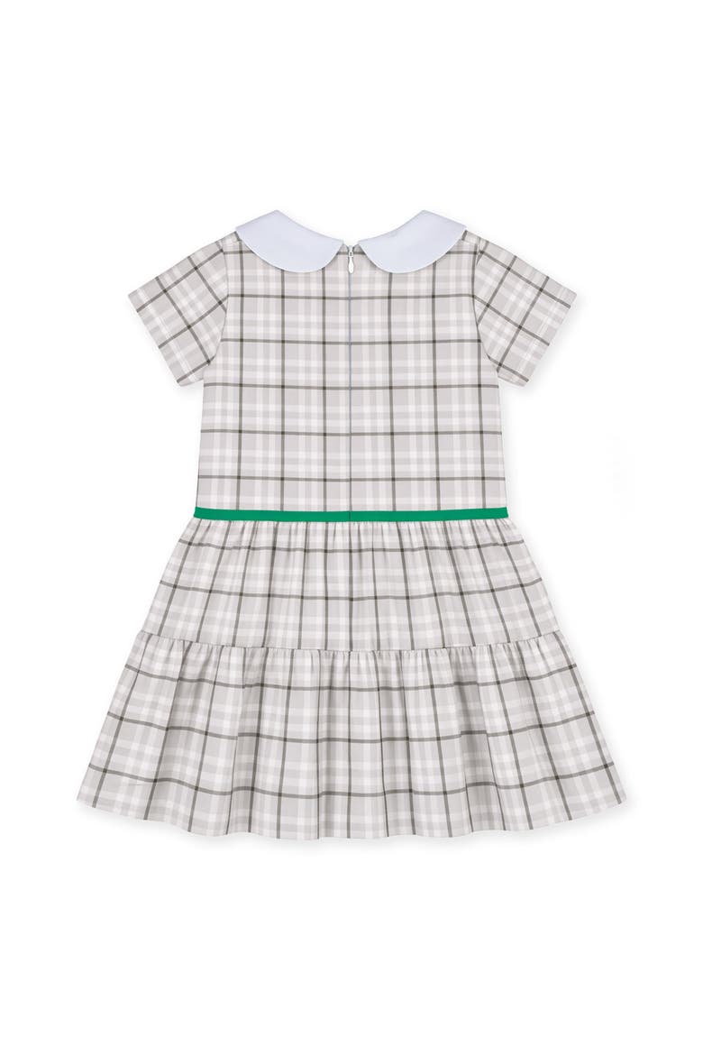 Plaid Dress with Flowers, Alternate, color, Grey & White Plaid