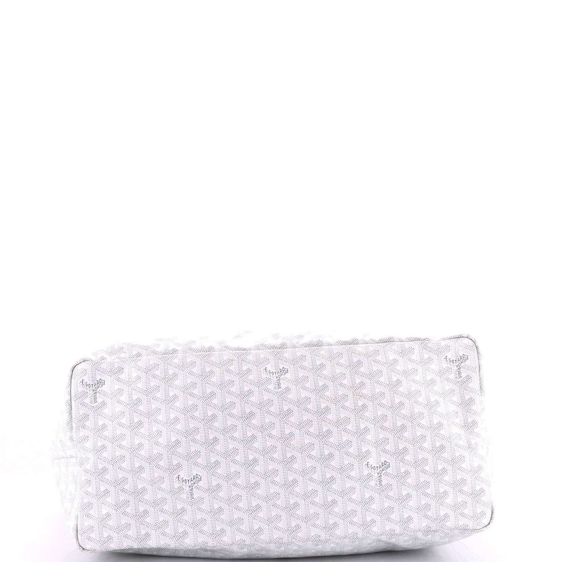 Pre-Owned Goyard Saint Louis Tote Coated Canvas GM, Alternate, color, White