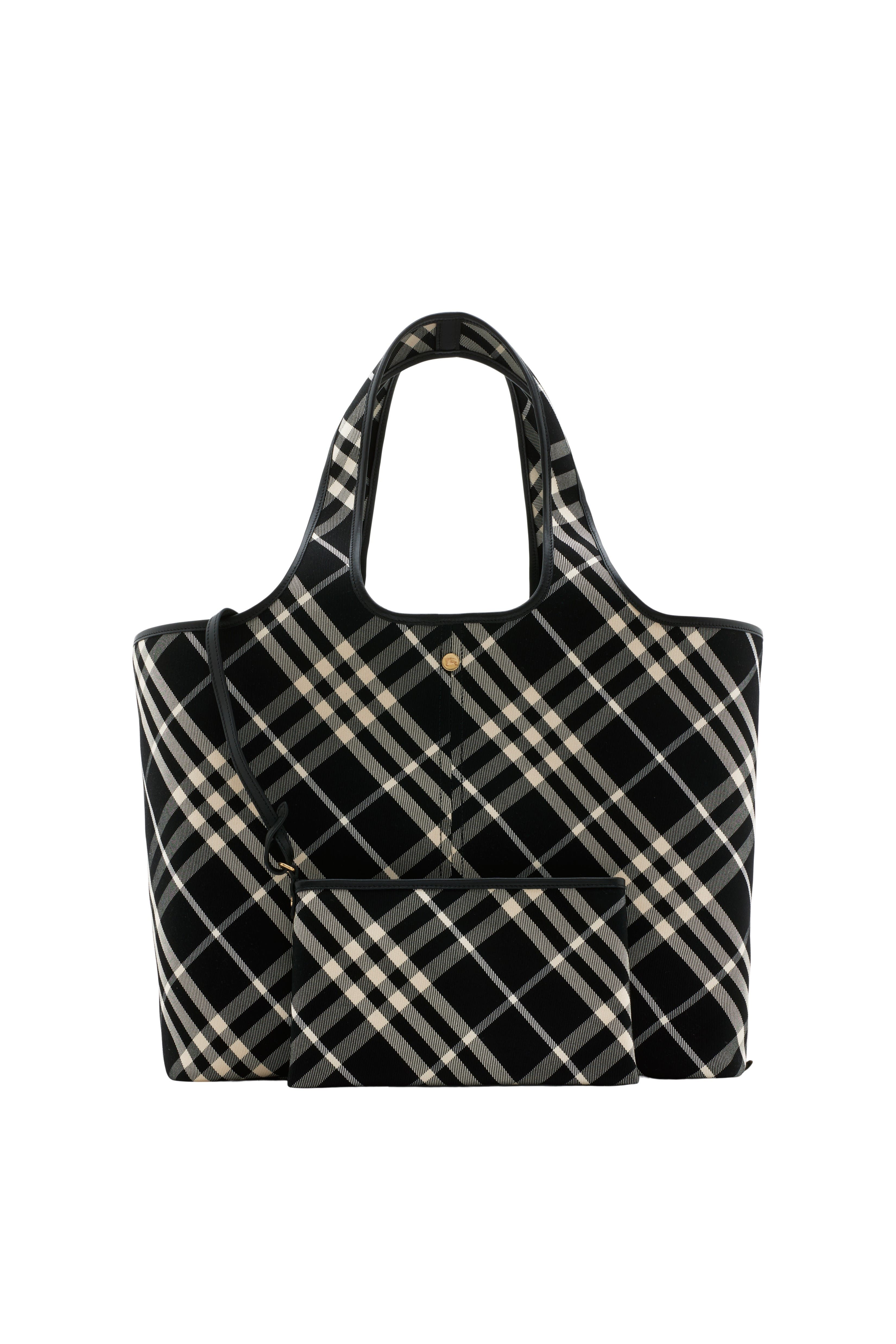 Burberry Medium Check Tote, Alternate, color, 