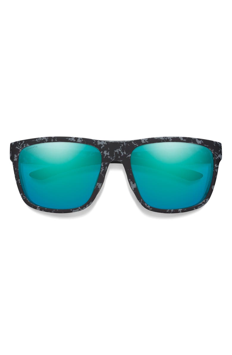 Smith Barra 59mm ChromaPop<sup>™</sup> Mirrored Sunglasses, Main, color, Matte Ash Marble / Opal