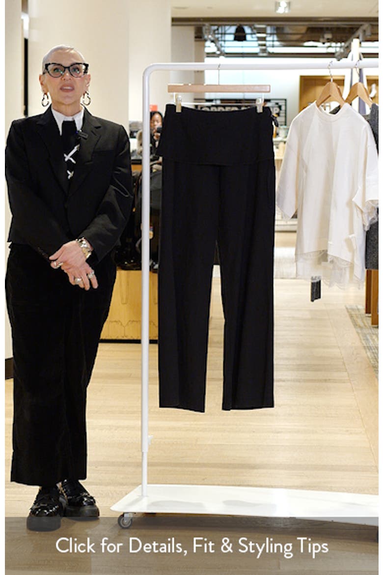 Skirted Cotton & Linen Flare Leg Pants video