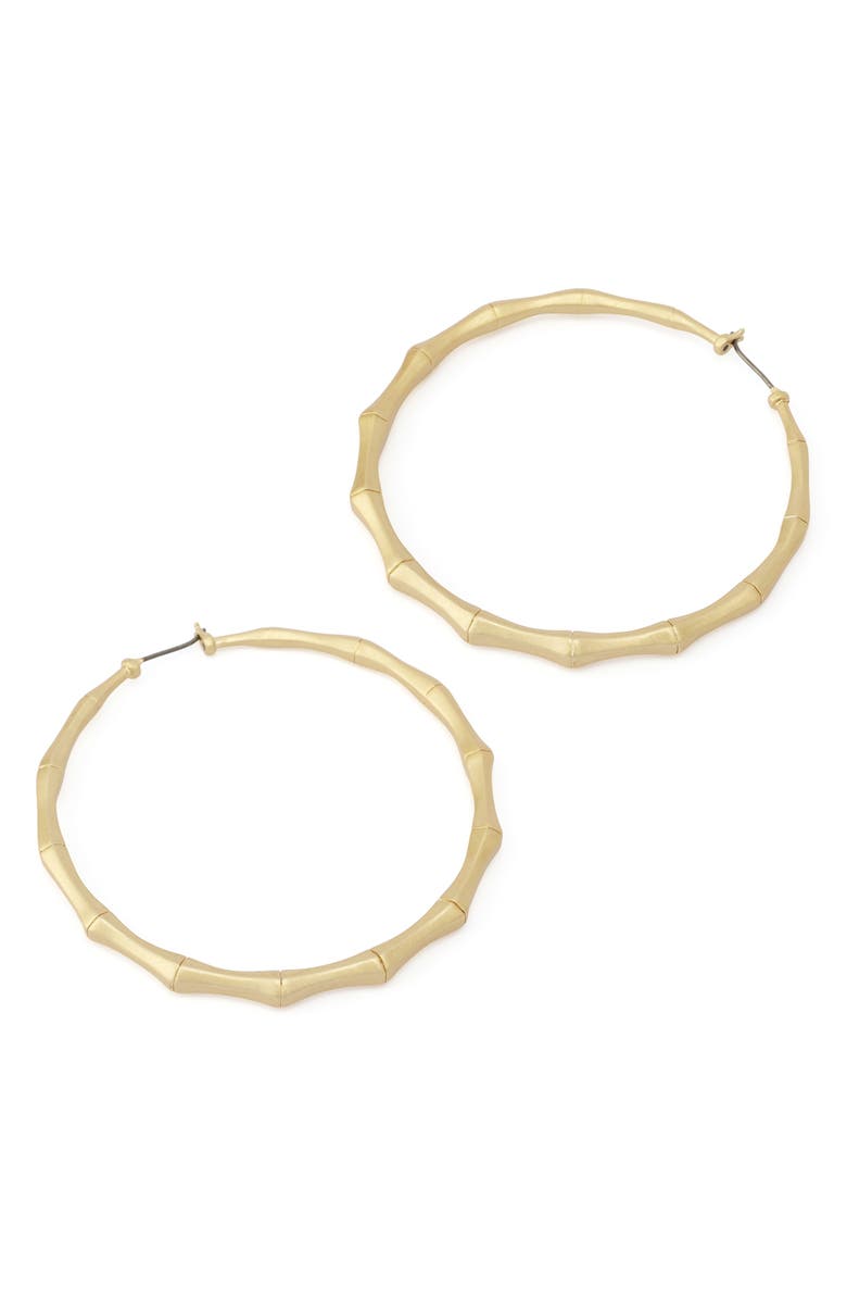 AllSaints Large Angular Hoop Earrings, Alternate, color, Vintage Gold
