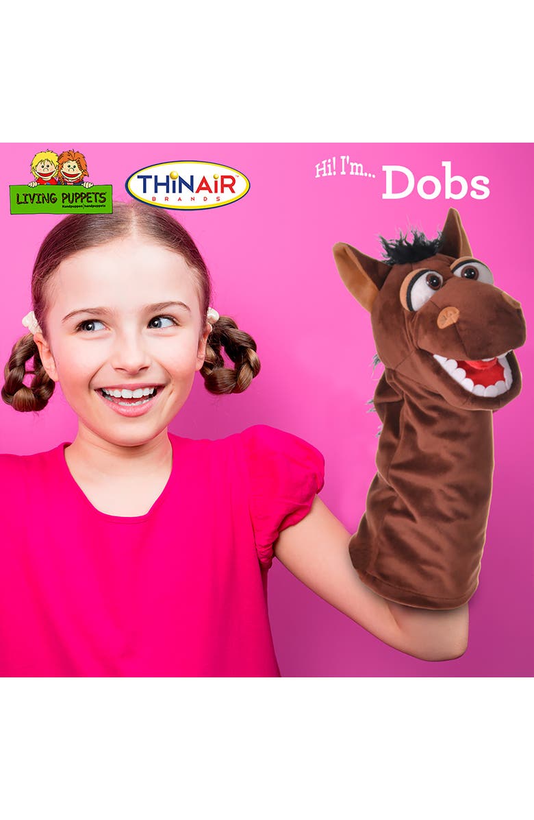 Living Puppets Dobs The Brown Horse 14" Plush Hand Puppet, Alternate, color, Multicolored