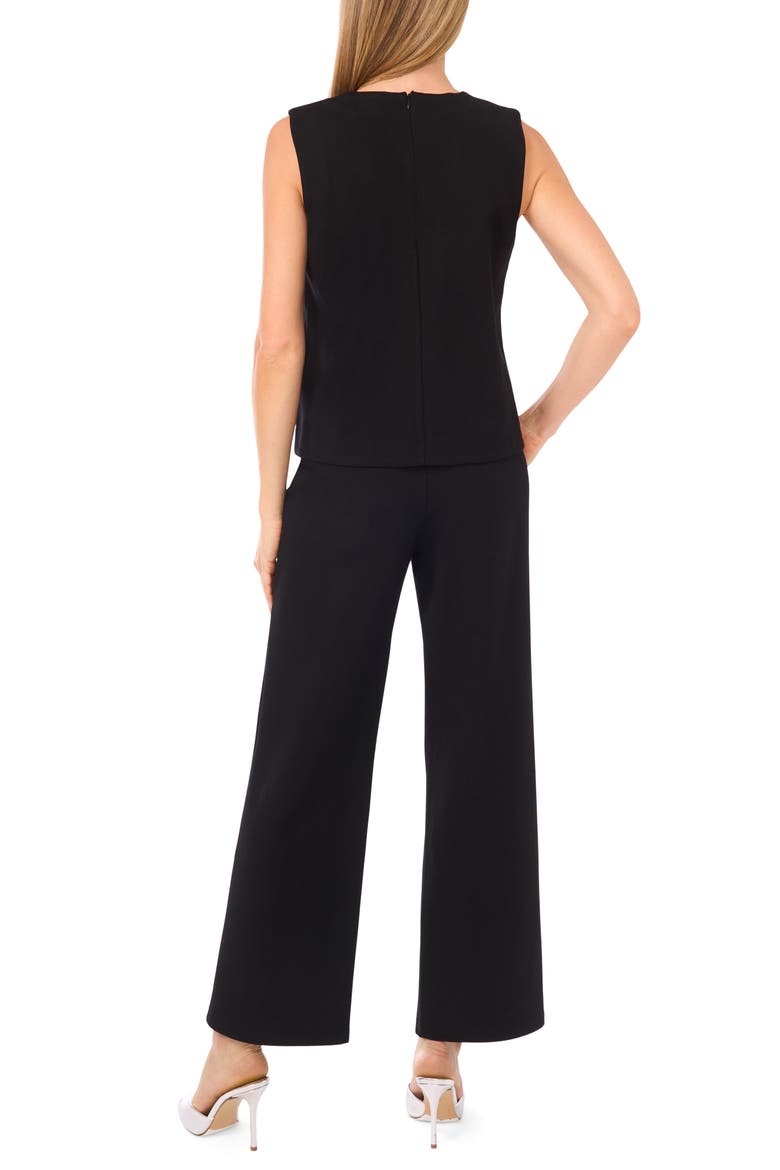 Rhinestone Accent Sleeveless Top, Alternate, color, RICH BLACK