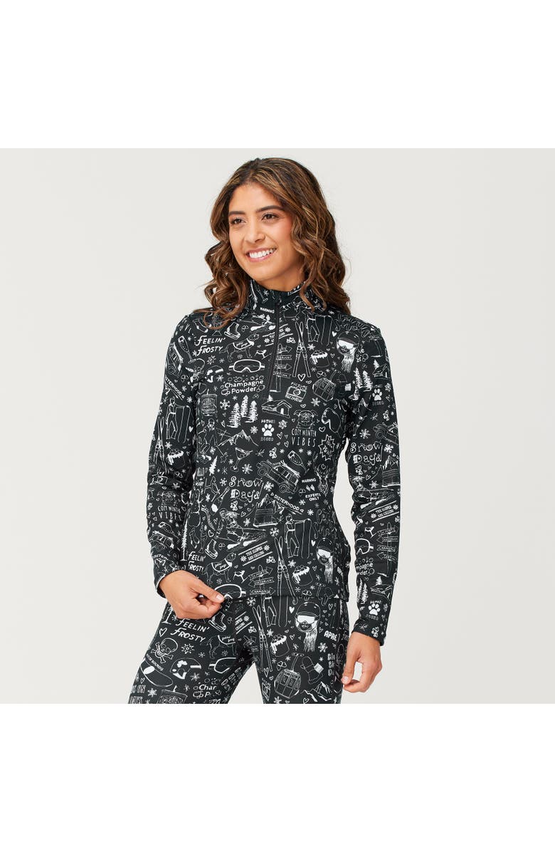 Krimson Klover Graffiti Base Layer Top, Alternate, color, Black