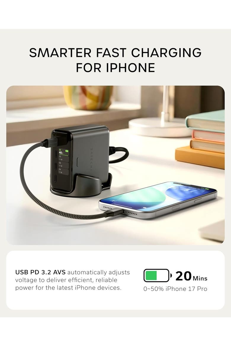 140W Desktop Charger with Digital Display, Alternate, color, Space Black