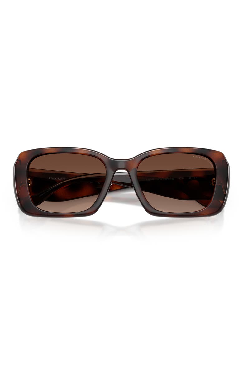 54mm Square Sunglasses, Alternate, color, DARK TORTOISE / BROWN