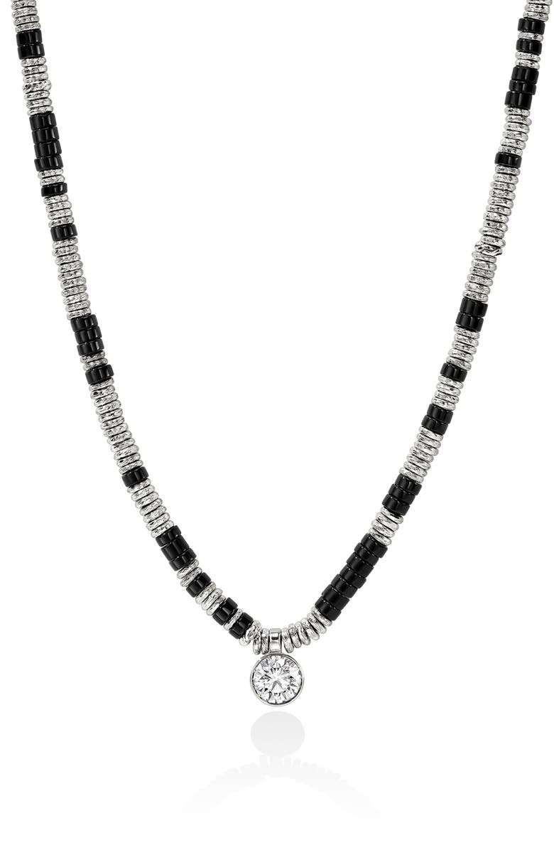 John Hardy Lovestruck<sup>™</sup> Heishi Lab Grown Diamond Necklace, Main, color, Silver