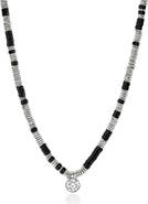 John Hardy JH Lovestruck™ Heishi Pendant Necklace, Sterling Silver, Hardstones, Lab-Grown Diamond, 1.25TCW